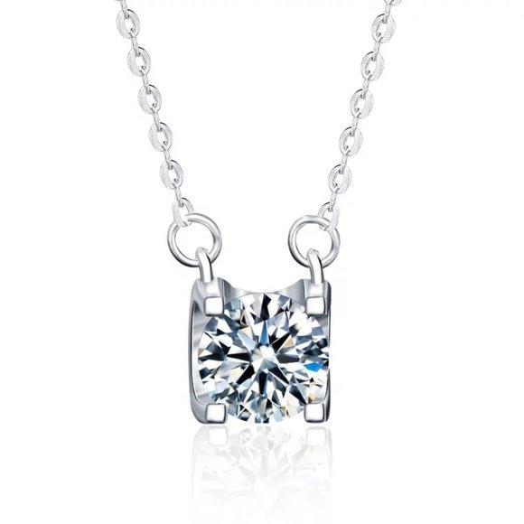 1ct. t.w. Brilliant Cut Diamond Necklace - Picture 1 of 13